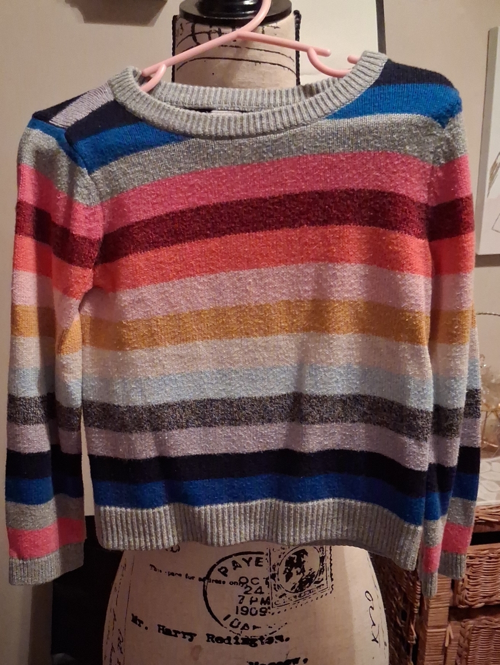 BABY GAP Multicolor Striped Crewneck Toddler Sweater Size 4